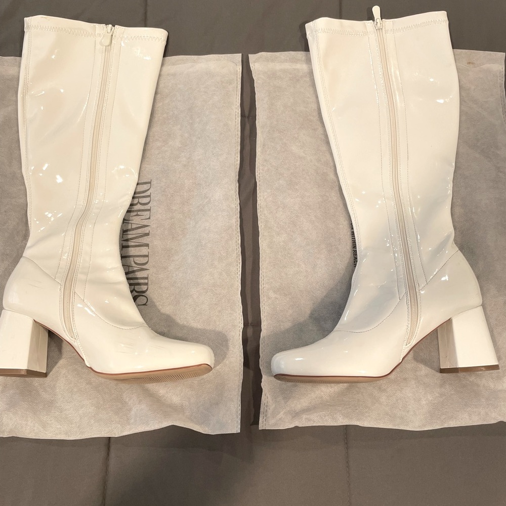 White GoGo Boots